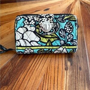 Vera Bradley Blue and Green Floral Wallet